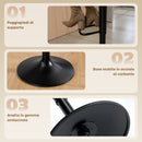 Set 2 Sgabelli da Bar 39,5x44x88-110 cm Regolabili con Poggiapiedi in Pelle PU e Acciaio Crema      