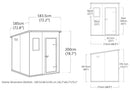 Casetta da Giardino Porta Attrezzi 183,5x185x200 cmin Resina Effetto Legno Keter Manor Pent 6x6 Beige