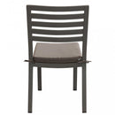 Sedia da Giardino Formentera con Cuscino 46x62x84 h cm in Alluminio Taupe