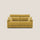 Canapé lit 2 places 156x102x97 cm en tissu jaune