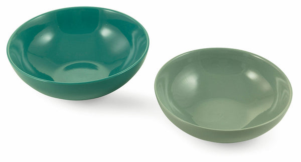 Set de 2 Saladiers Grès VdE Tivoli 1996 Baita Vernis Gris et Bleu acquista