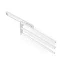 Porta Asciugamani Estraibile Descrizione 3 Bracci Verniciato Bianco Alluminio Emuca