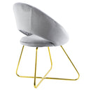 Set 2 Sedie Vintage 58x64x83 cm in Tessuto Effetto Velluto Greta Grigio