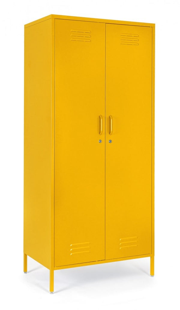 Armadio 2 Ante 50x80x185 cm Cambridge in Acciaio Giallo