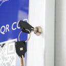 Bacheca con Apertura a Battente 30,1x48,7x2,3 cm in Alluminio con Led Silver