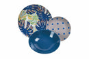 Servizio Piatti 18 Pezzi in Porcellana e Gres Multicolor Villa d'Este Home Tivoli Copacabana