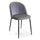 Chaise Sammi 50x57xh47/77,5 cm en tissu velours gris/noir