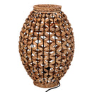 Lampada in rattan naturale con attacco cm ø25xh35,5