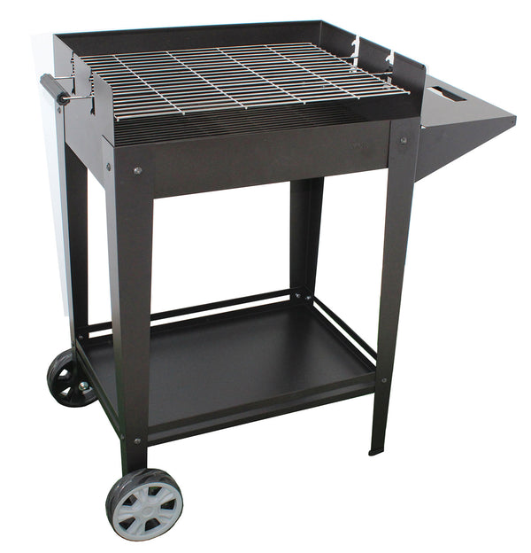 acquista Barbecue a Carbone 93,5x40,5x88,5 cm Griglia Altezza Regolabile in Acciaio Denia Nero