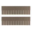 Set 2 Divisori Organizer 130x435mm Componibili per Cassetti in Plastica Grigio