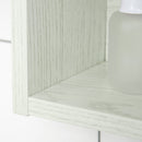 Armadietto a Specchio per Bagno con Ripiani Regolabili 3 Porte e Mensola 90x15x75 cm Bianco