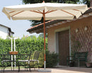 Ombrellone da Giardino 3x4 m Palo Ø48 mm in Legno Vorghini Classic Ecrù