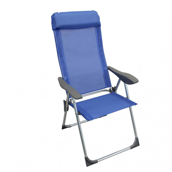sconto Chaise longue Giulia 59x60x109 h cm en Textilène Bleu