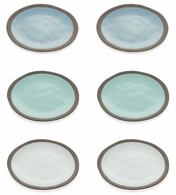 acquista Set de 6 assiettes plates Ø27x3 cm en grès VdE Tivoli 1996 Mediterraneo