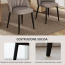 Set 2 Sedie da Pranzo Schienale a Conchiglia in Pelle PU Marrone   