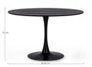 Tavolo Ø120x75h cm Bloom Nero