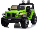 Macchina Elettrica per Bambini 12V Mp4 2 Posti con Licenza Jeep Wrangler Rubicon Verde