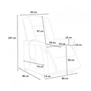 Poltrona Alzapersona Elettrica 1 Motore 80x86x107 cm in Tessuto Nero