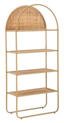 Libreria Panama Round 80x40x180 cm in Rattan