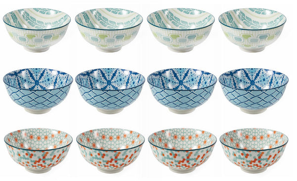 Set 12 Ciotole Ø12x6 cm 240 ml in Gres VdE Tivoli 1996 Colors online