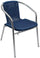 Chaise de jardin en aluminium avec fil plastifié Vorghini Contract Bleu