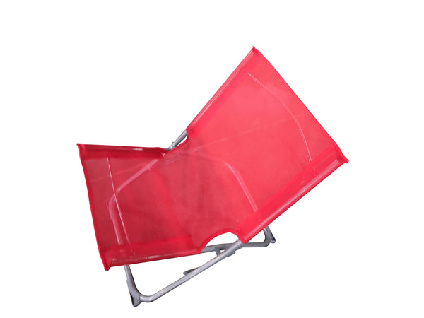 Sedia Mare Spiaggina Pieghevole 55x45x52 cm in Acciaio e Tessuto Oxford  Rosso sconto
