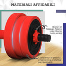 Set Pesi da Palestra 4 in 1 da 30kg Convertibile in Kettlebell 2 Manubri Bilanciere e Supporto Flessioni Rosso      