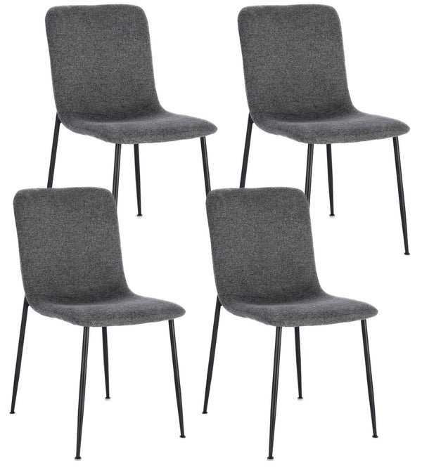 Lot de 4 chaises Rinas 44x56x81 cm en tissu gris foncé online