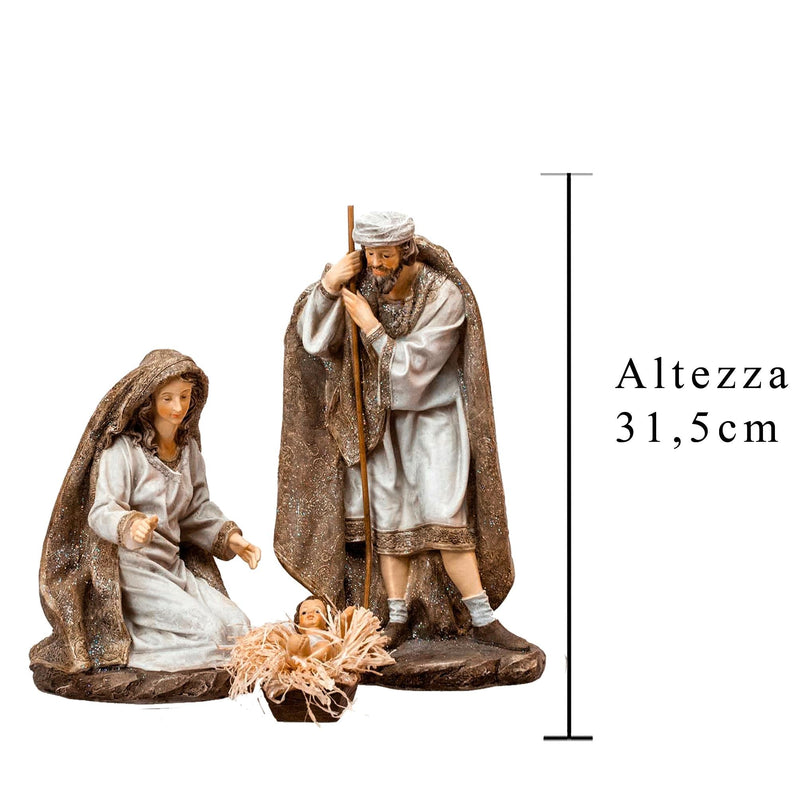 Natività 3 Pezzi H31,5 cm in Resina
