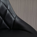 Set 2 Sgabelli da Bar 46,5x48x84,5-106,5 cm in Similpelle Nero