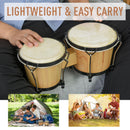 Bongo Set 7" e 8" in Legno con Custodia 
