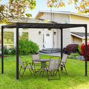 Pergola da Giardino 3,48x3m in Alluminio e Policarbonato Grigio