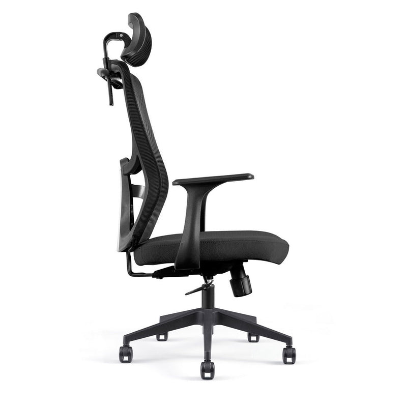 Sedia Poltrona Direzionale da Ufficio in Similpelle Nera 