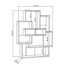 Libreria Barce bianco antracite 101x22x132h cm