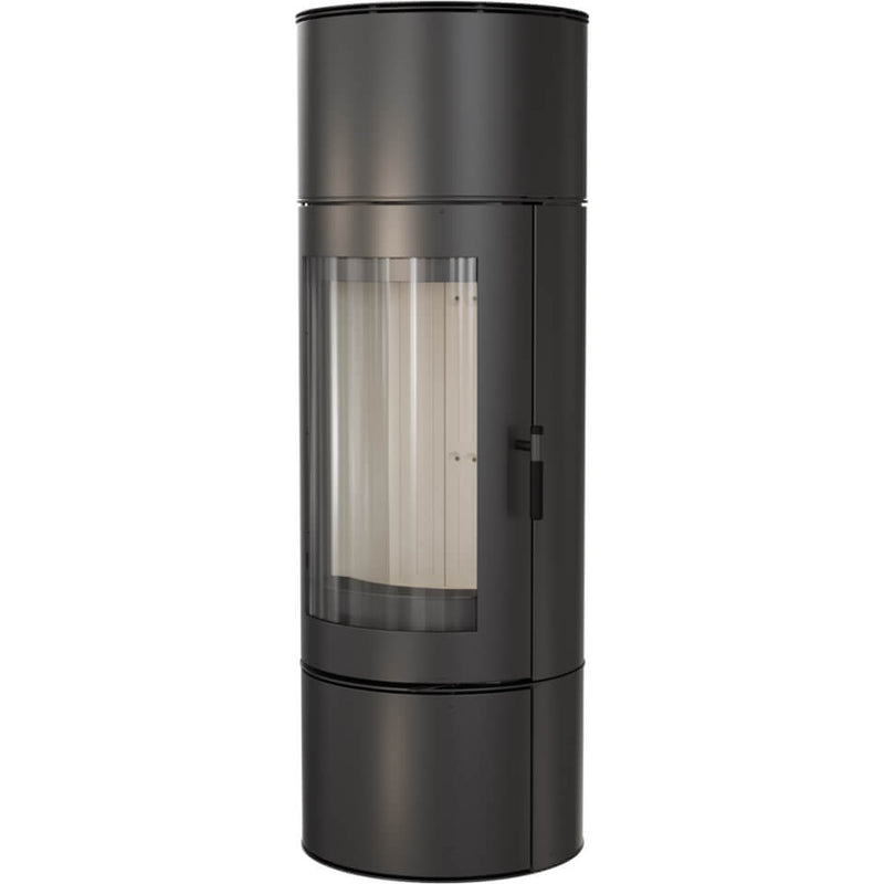 Stufa a Legna 10KW in Acciaio Flig Murrieta Nera