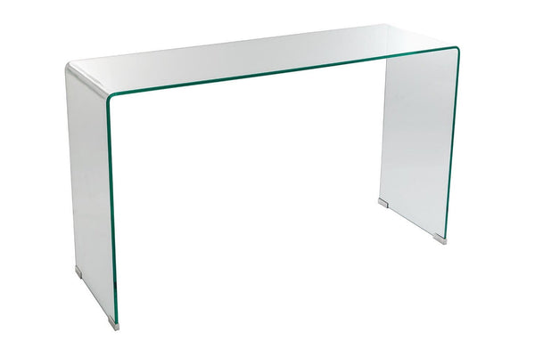acquista Table Basse Rectangulaire en Verre 120x40x72cm Verre TFT Transparent