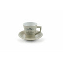 Set 6 tazzine Caffè con Piattino Ø6x6 cm in Gres VdE Tivoli 1996 con Stand