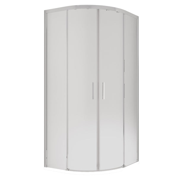 Cabine de douche semi-circulaire 2 portes coulissantes en cristal gravé 6 mm H195 Bonussi Lucy Différentes tailles online