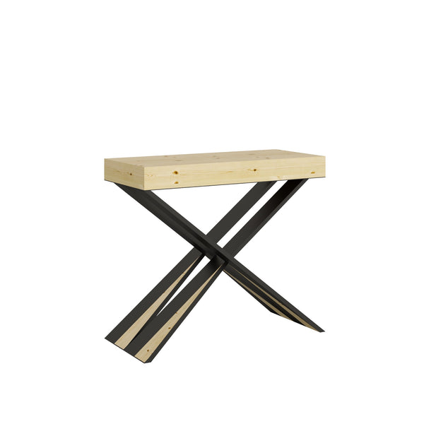 Console d'extérieur extensible en bois et fer H77x40x90/300cm Itamoby Lilla Fir Classic sconto