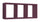 Etagère rectangulaire 3 compartiments muraux 70x30x15,5 cm en panneaux de fibres de bois Aubergine Violet Tristan