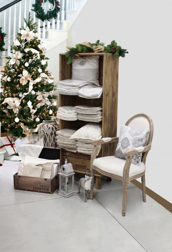 Libreria Justin 60x40x160 h cm in Pino riciclato Marrone