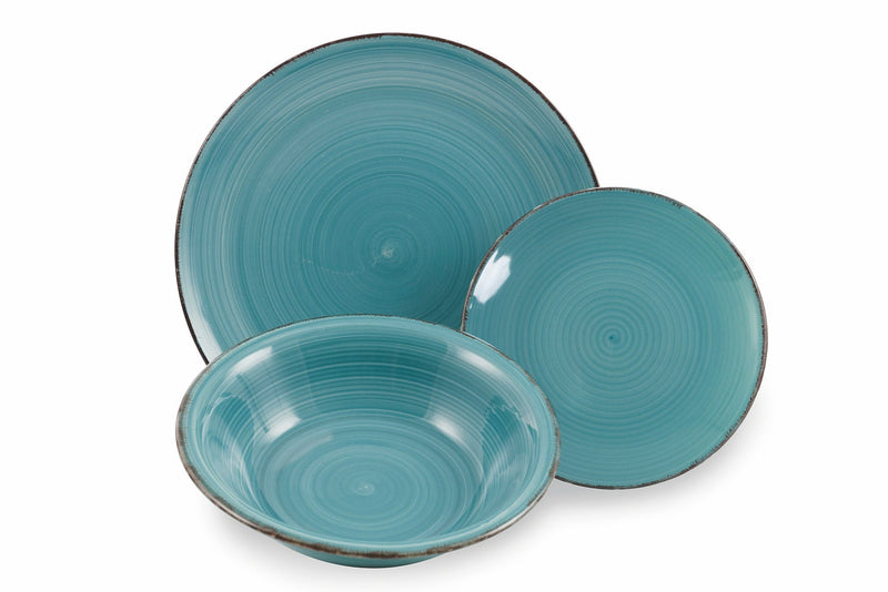 Servizio Piatti 18 Pezzi in Hard Dolomite Multicolor Villa d'Este Home Tivoli Baita Acqua