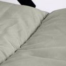 Sedia Dondolo Pensile Relax Chaise Longue con Tettuccio 190x105x205 cm Telly Panna Scuro 