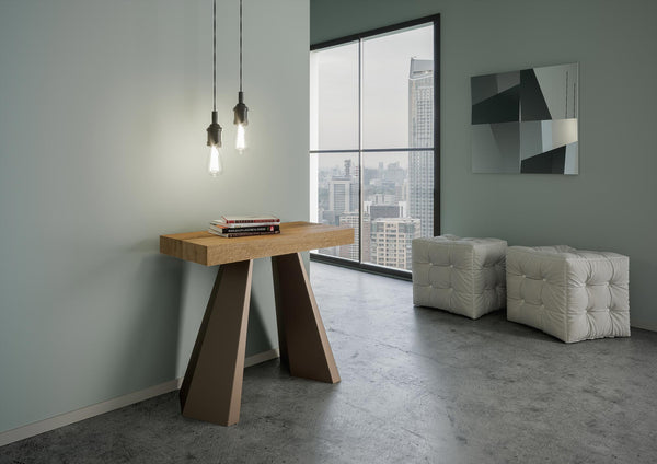 Consolle Allungabile 90-196x40x77 cm in Nobilitato Marrone acquista