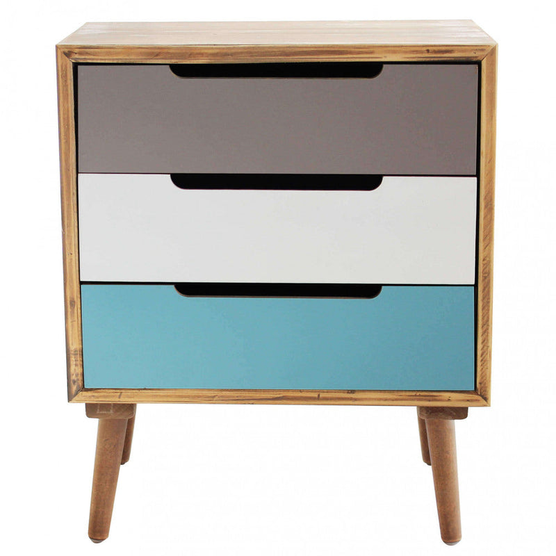 Cassettiera Adelaide 45,5x35,5x57,5 h cm in Legno Multicolor