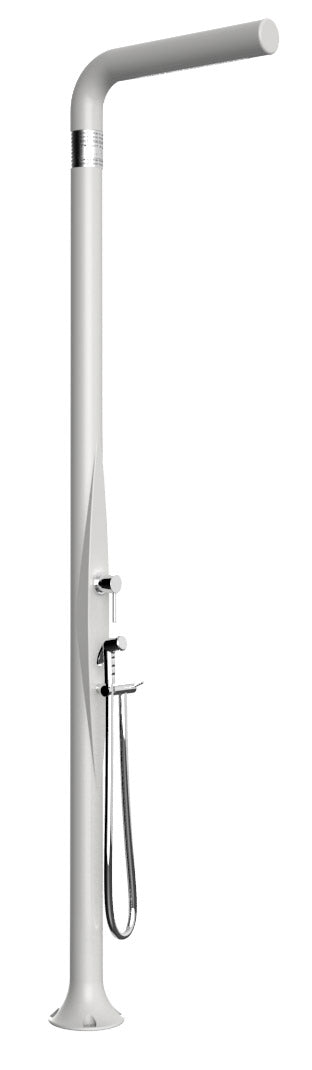 sconto Doccia da Esterno Giardino Miscelatore e Doccetta Mobile Arkema Funny Yang Bianco