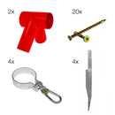 Altalena da Giardino 2 Posti in Legno con Pali Tondi