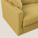 Divano Letto 2 Posti 166x92x96 cm in Tessuto Giallo