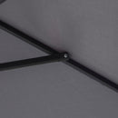 Ombrellone da Giardino Ø2,7x2,35 m Palo Ø38 mm in Alluminio e Tessuto in Poliestere Grigio