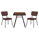 Set 4 Sedie 51x60x81,5 cm in Similpelle Industrial Marrone